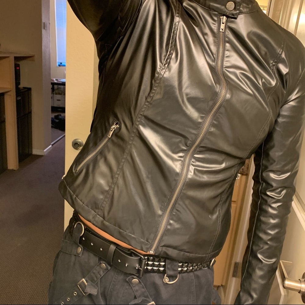 Faux leather Tripp nyc jacket !!